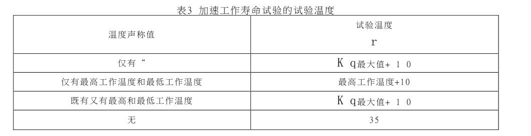 加速工作壽命試驗的試驗溫度 加速工作壽命試驗的試驗溫度